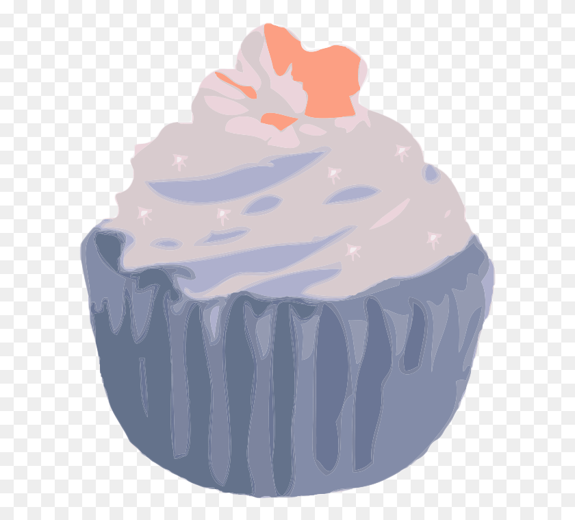 609x699 Бесплатное Использование Public Domain Cupcake Clip Art Cupcake, Cream, Dessert, Food Hd Png Download