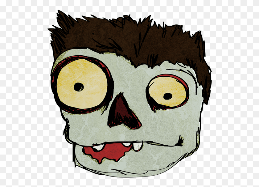 537x545 Free To Use Public Domain Halloween Clip Art Cartoon Zombie Face, Label, Text HD PNG Download