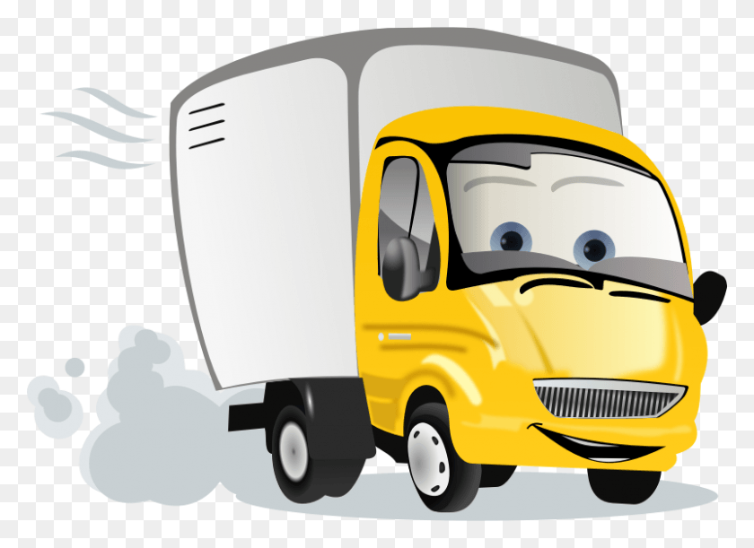 800x566 Descargar Png Gratis Para Usar Camiones De Dominio Público Clip Art Camión De Dibujos Animados, Van, Vehículo, Transporte Hd Png