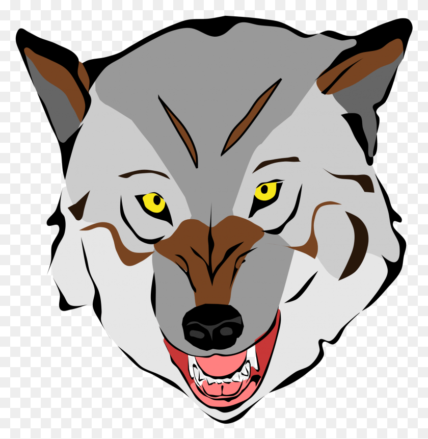1504x1546 Free To Use Public Domain Wolf Clip Art Wolf Cartoon Face, Mammal, Animal, Coyote HD PNG Download