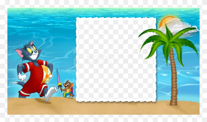 850x478 Free Tom And Jerry Summer Kids Frame Background Tom And Jerry Frames, Toy, Outdoors, Nature HD PNG Download