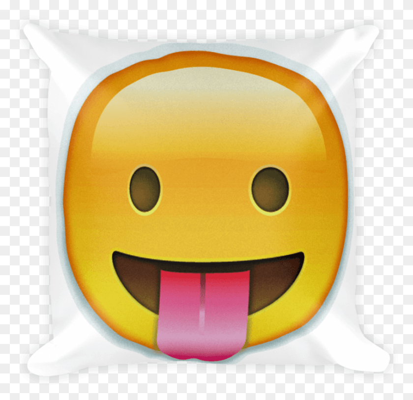 850x822 Descargar Png Tongue Out Emoji Images Background Emoji De Christopher Velez, Almohada, Cojín, Juguete Hd Png