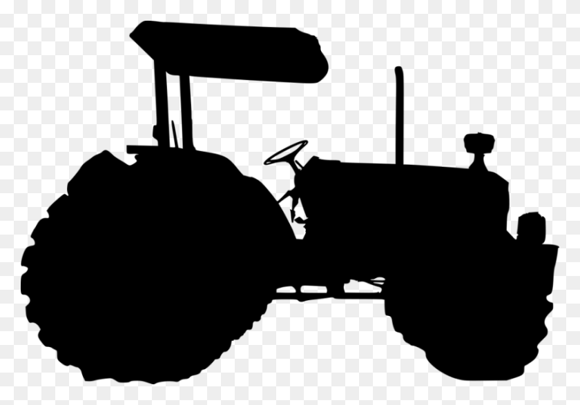 850x575 Free Tractor Silhouette Images Transparent Tractor Silhouette, Vehicle, Transportation, Bulldozer HD PNG Download