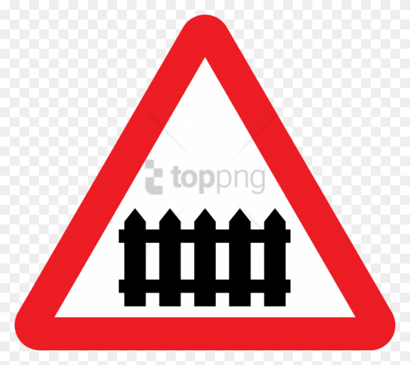 850x750 Free Train Crossing Traffic Sign Images Road Signs, Symbol, Sign, Road Sign HD PNG Download