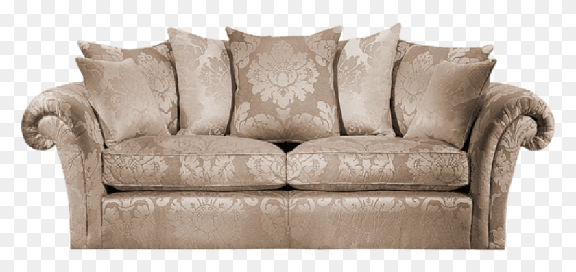 822x356 Free Transparent Beige Sofa Clipart Sofa, Pillow, Cushion, Home Decor HD PNG Download