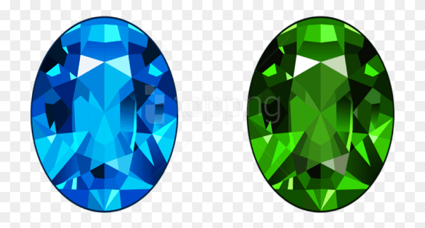 721x391 Free Transparent Blue And Green Diamonds Green Diamond, Gemstone, Jewelry, Accessories HD PNG Download