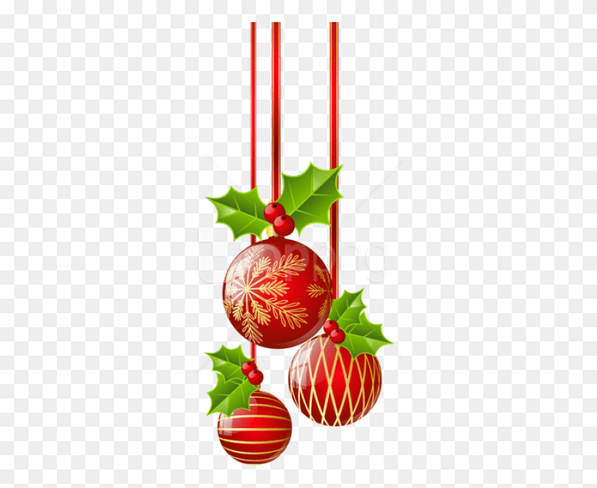 295x626 Free Transparent Christmas Red Ornaments Christmas Decorations Clipart, Plant, Food, Egg HD PNG Download