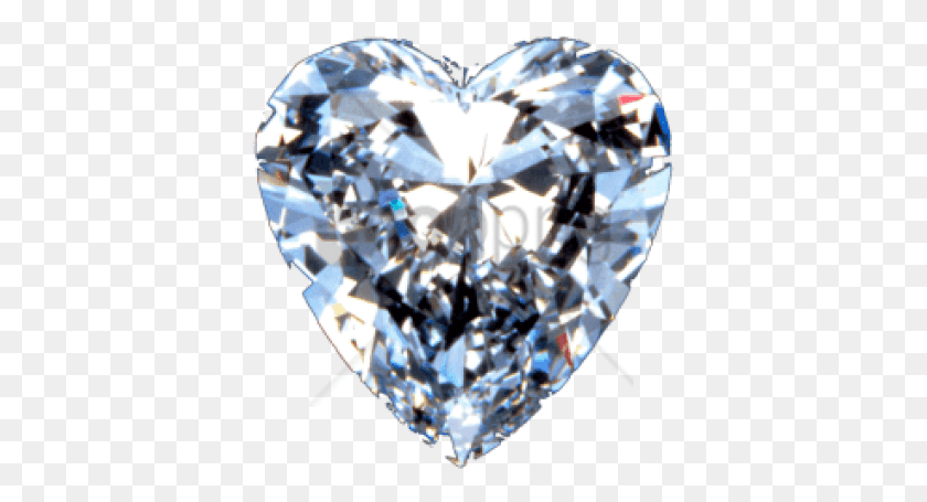 383x395 Descargar Png Corazón De Diamante Transparente Imagen Con Frases Transparentes Sobre Diamantes Y Amor, Piedra Preciosa, Joyería, Accesorios Hd Png