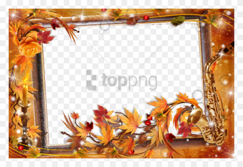 850x567 Free Transparent Fall Frames Image With Transparent Picture Frame, Outdoors, Text, Nature HD PNG Download