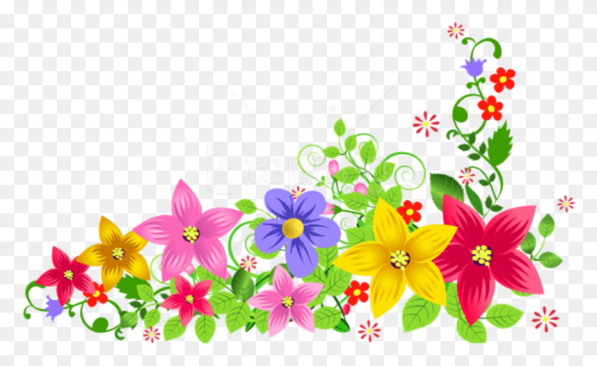 826x482 Free Transparent Floral Decoration Clipart Latest Flower Background, Graphics, Floral Design HD PNG Download