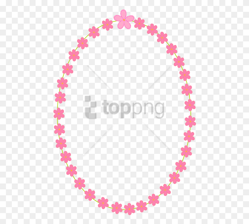 482x697 Free Transparent Flowers Border Image With White And Pink Floral Borders, Number, Symbol, Text HD PNG Download