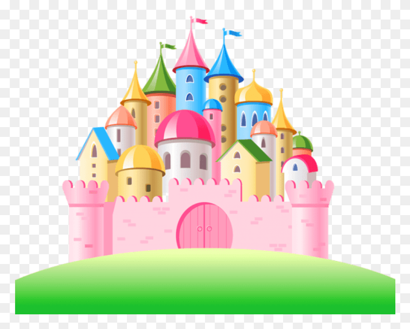 851x669 Free Transparent Pink Castle Clipart Castle Clipart, Birthday Cake, Cake, Dessert HD PNG Download