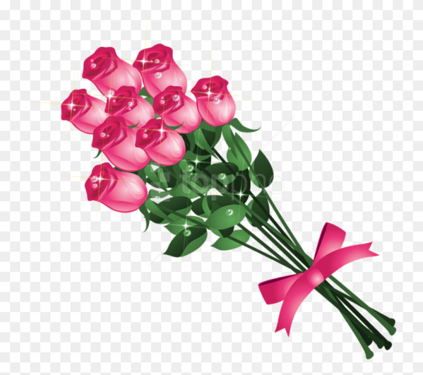 737x685 Free Transparent Pink Roses Bouquetpicture Flower Bokeh Clipart, Plant, Blossom, Graphics HD PNG Download