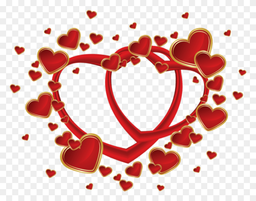 829x637 Descargar Png Corazones Rojos Transparentes Día De San Valentín, Corazón, Gráficos Hd Png