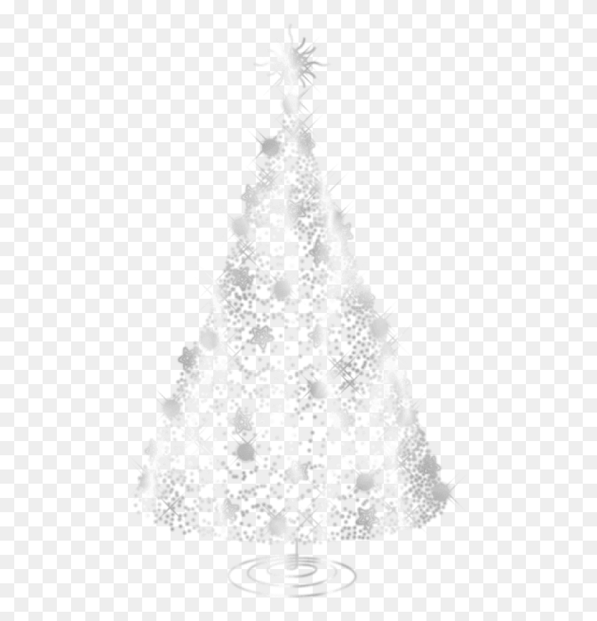 477x813 Descargar Png Árbol De Navidad Decorativo De Plata Transparente Gratis Gif Fondos De Navidad Para Escritorio, Árbol, Adorno, Planta Hd Png