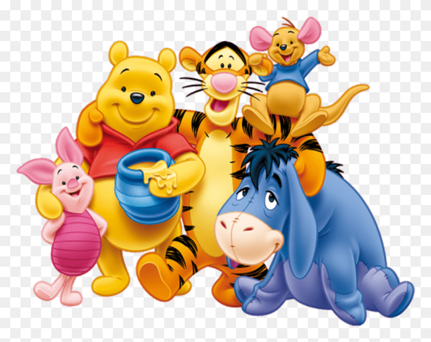 842x656 Descargar Png / Winnie The Pooh Y Sus Amigos Png