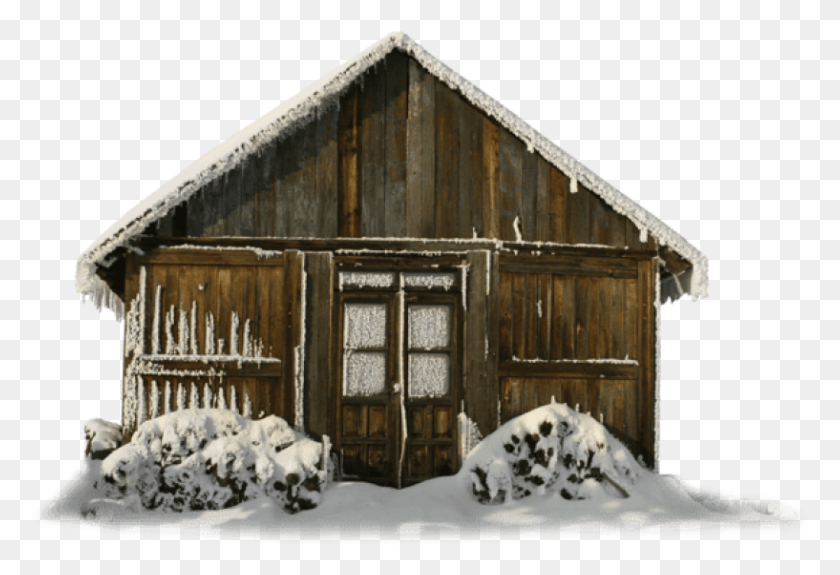 817x540 Free Transparent Winter Barn With Snow Winter Free Transparent, Nature, Outdoors, Building HD PNG Download