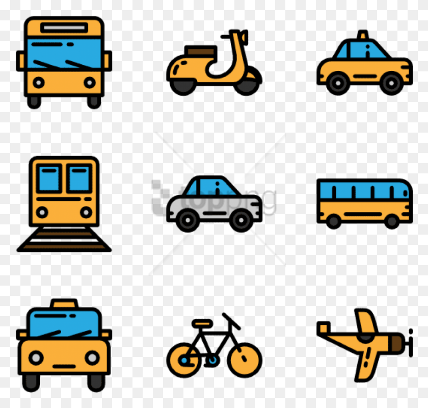850x807 Free Transportation Vehicles Transparent Clip Art Transportation, Vehicle, Bus, Helicopter HD PNG Download