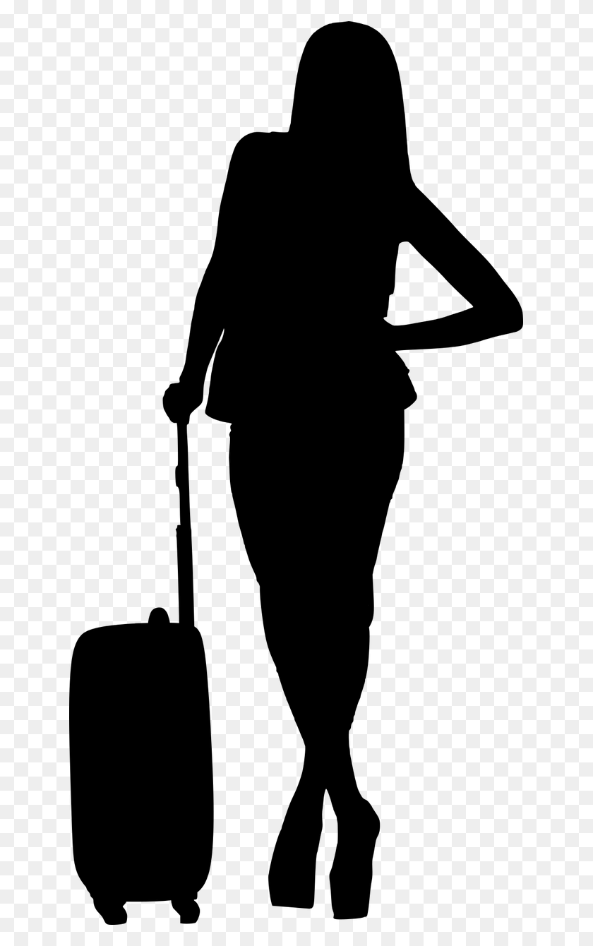 643x1280 Free Travel Silhouette At Getdrawings Com Girl Traveler Icon, Gray, World Of Warcraft HD PNG Download
