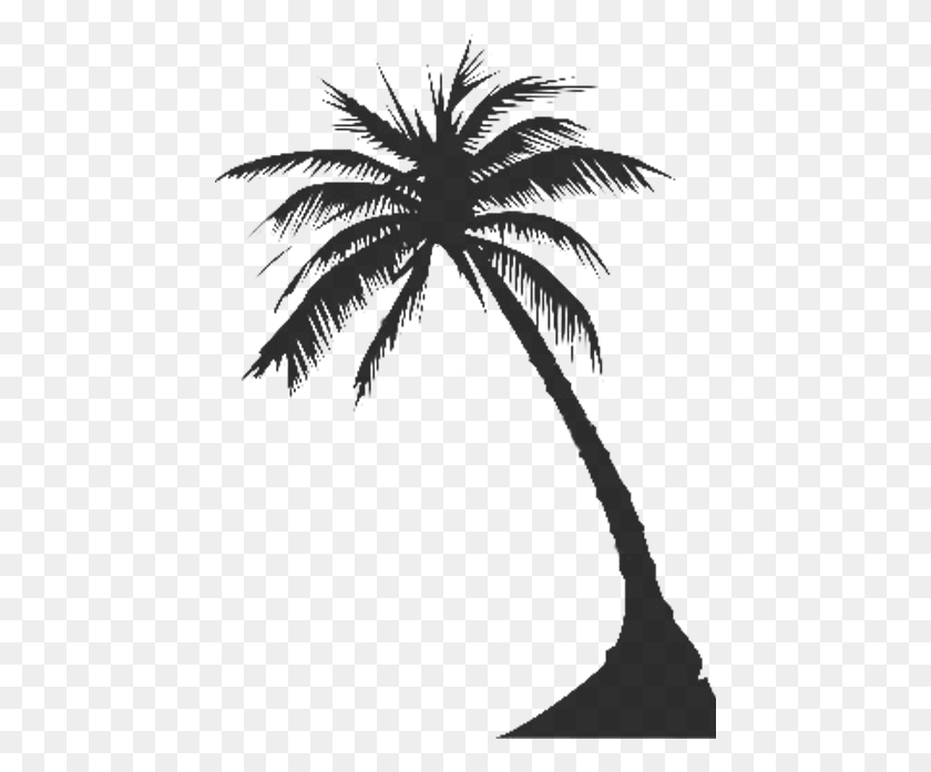 453x637 Free Tree Silhouette Clip Art Coconut Trees Silhouette, Nature, Outdoors, Night HD PNG Download