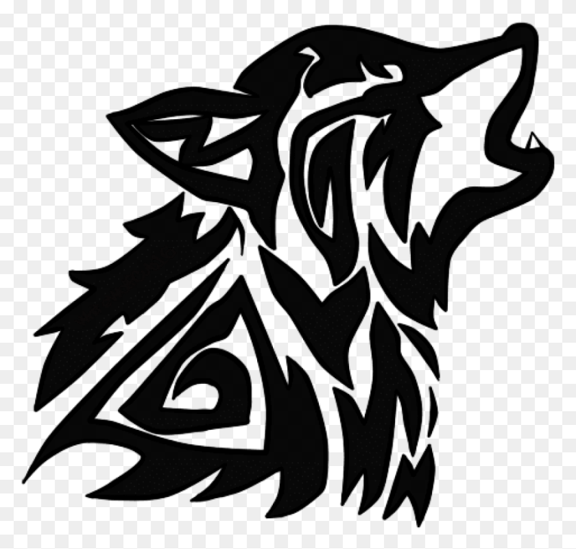 850x808 Free Tribal Wolf Images Background Tribal Wolf Drawing Transparent, Outdoors, Nature, Gray HD PNG Download