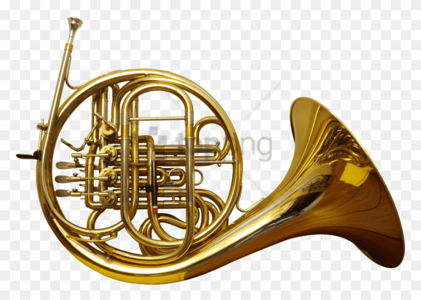 850x588 Free Trombone Image With Transparent Background French Horn Instrument, Brass Section, Musical Instrument, French Horn HD PNG Download