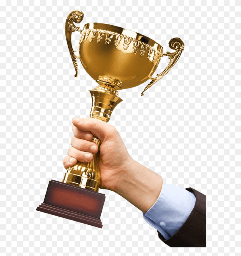 598x832 Free Trophy Images Background Hand Holding Trophy, Person, Human, Bronze HD PNG Download