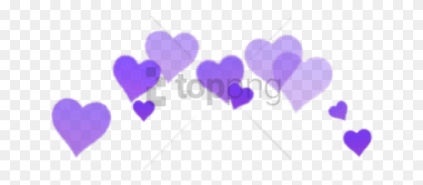 644x309 Free Tumblr Transparente 3 Image With Transparent Hearts Overlays, Heart, Purple, Flower HD PNG Download