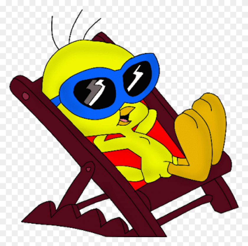 851x844 Free Tweety Bird With Sunglasses Images Tweety Bird With Sunglasses, Furniture, Chair, Graphics HD PNG Download