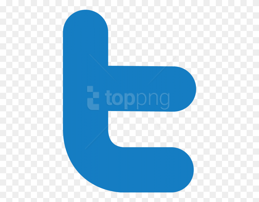 434x593 Free Twitter First Letter Text Logo Twitter, Symbol, First Aid, Trademark HD PNG Download