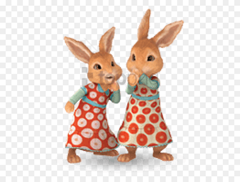 463x580 Descargar Png Dibujo Dos Conejos De Niña Imágenes De Fondo Peter Rabbit Flopsy Y Mopsy, Mamífero, Animal, Roedor Hd Png