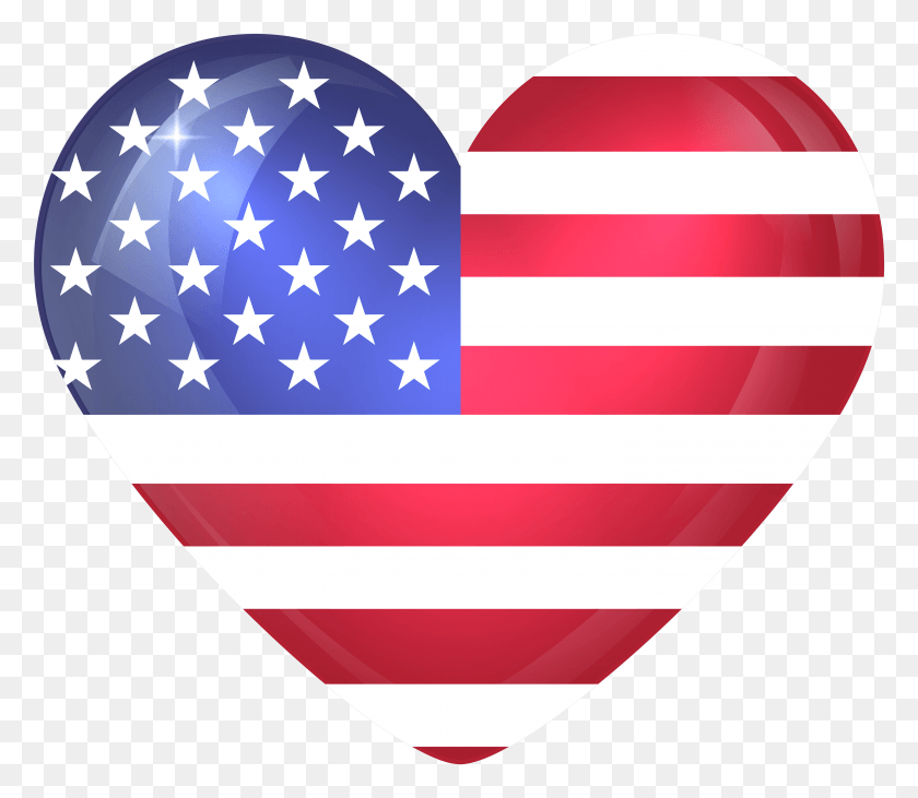 5909x5084 Free United States Large Heart Flag Clipart North America Flag Icon, Symbol, Aircraft, Vehicle HD PNG Download