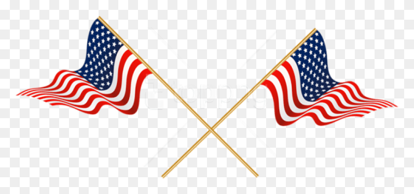844x362 Free Usa Crossed Flags Images Background Crossed Flags Clip Art, Symbol, Flag, Arrow HD PNG Download