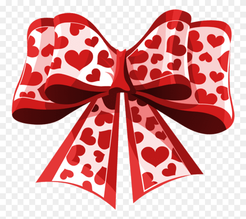 765x688 Free Valentine Red Heart Bowpicture Valentines Clipart In, Gift, Texture HD PNG Download