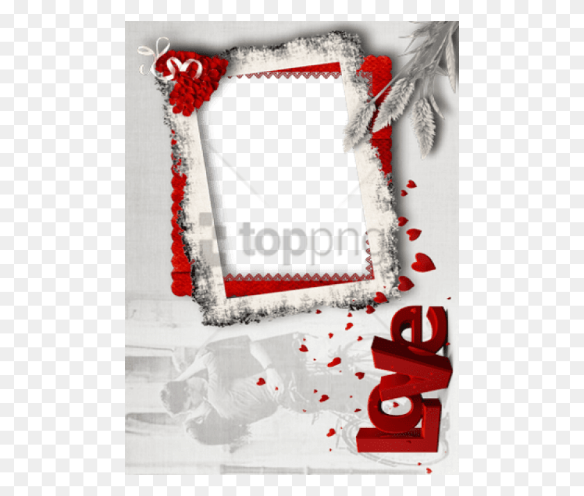 480x654 Free Valentines Photo Frames Image With Transparent Love, Text, Paper, Clothing HD PNG Download