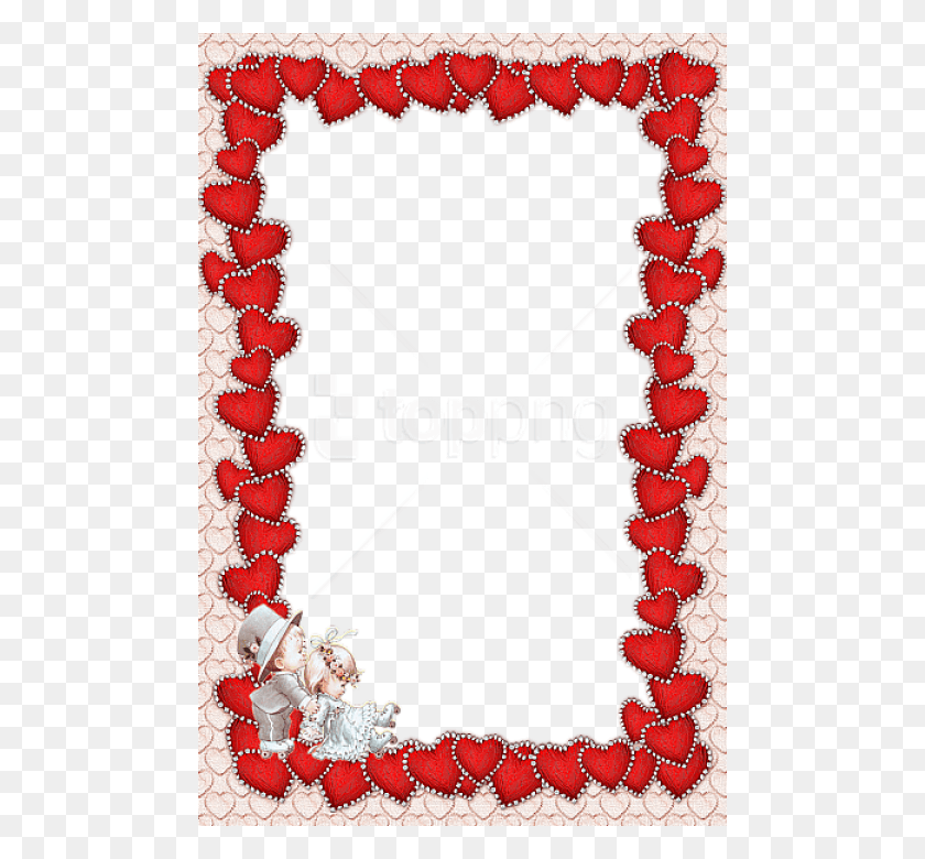 480x720 Free Valentines Transparent Red Frame Background Cute Love Frame, Text, Rug, Alphabet HD PNG Download