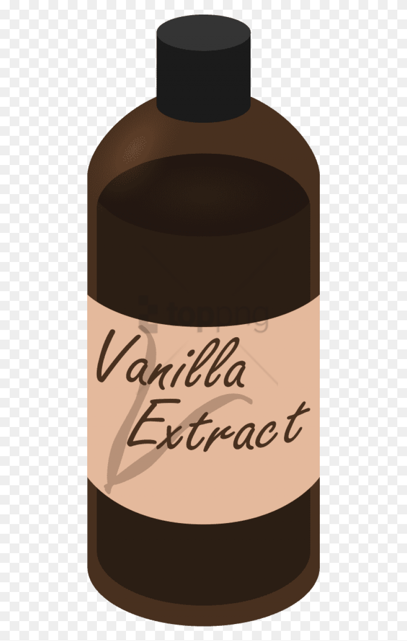 480x1261 Free Vanilla Image With Transparent Background Vanilla Extract Clipart, Text, Milk, Beverage HD PNG Download