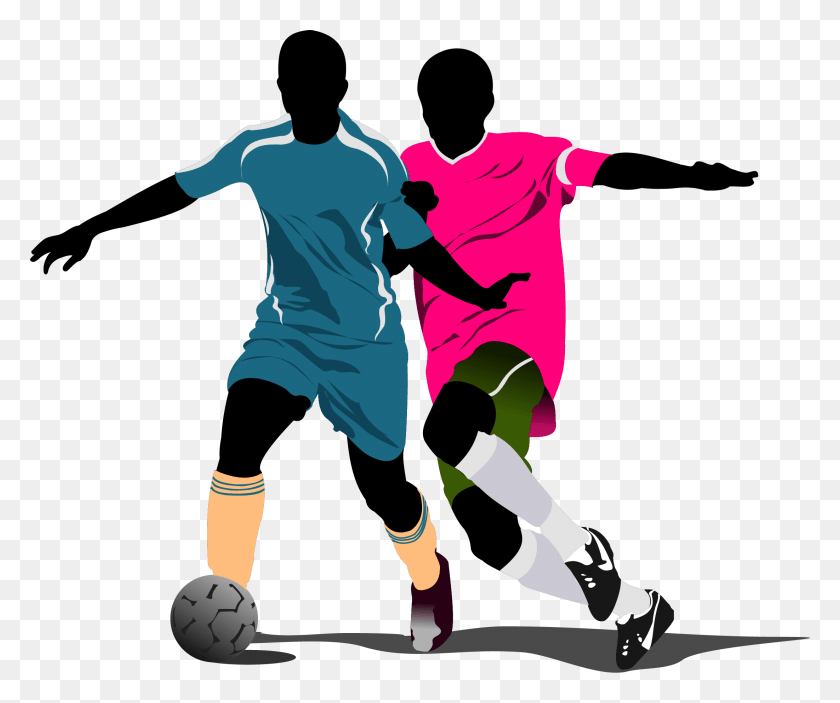 2203x1818 Иллюстрация Футболистов, Человек, Человек, Люди Hd Png Скачать