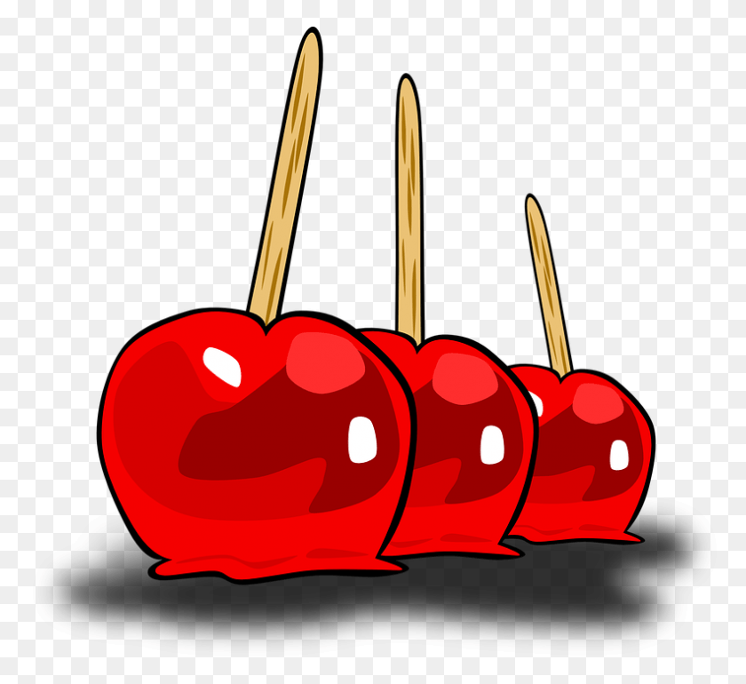 790x720 Free Vector Graphic Candy Apple Clip Art, Plant, Fruit, Food HD PNG Download
