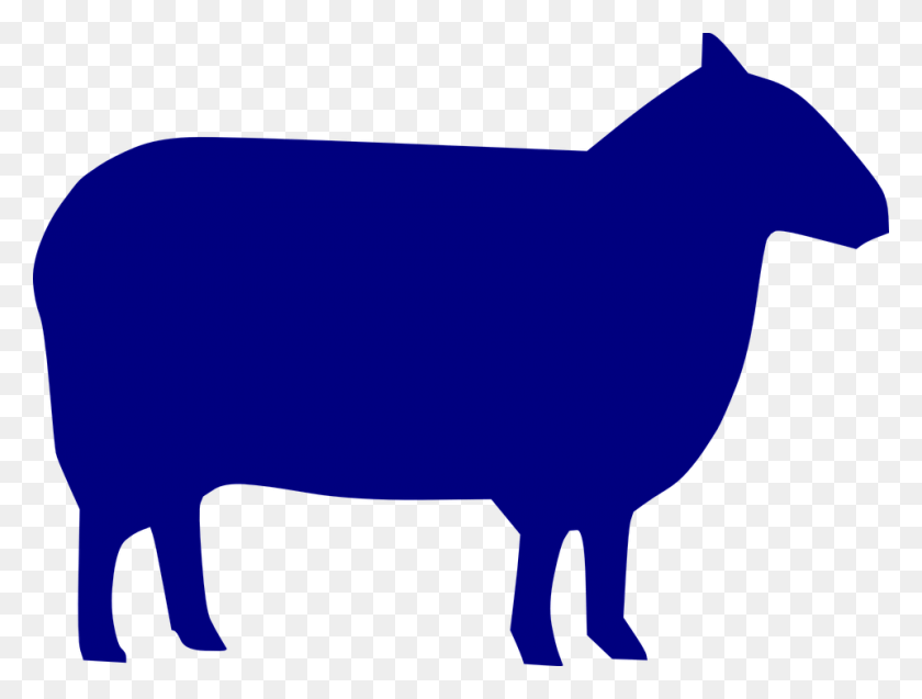960x711 Free Vector Graphic Herd Of Sheep Blue Silhouette, Mammal, Animal, Pig HD PNG Download