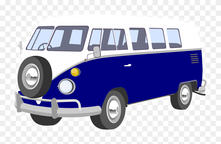 960x601 Free Vector Graphic Vw Camper Van Clip Art, Minibus, Bus, Vehicle HD PNG Download