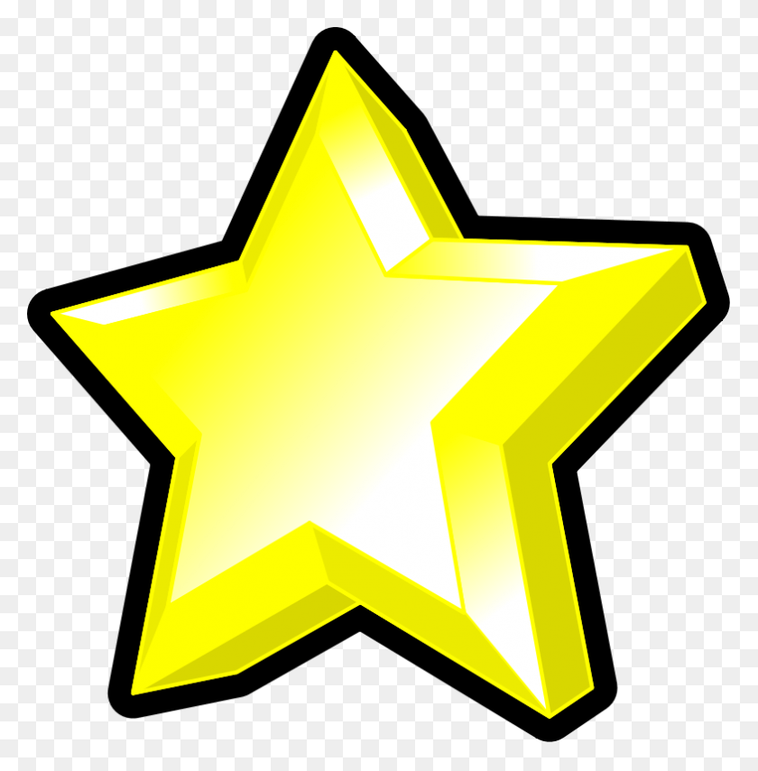 784x800 Free Vector Star Symbol Yellow Clipart Star, Cruz, Símbolo De Estrella Hd Png Descargar