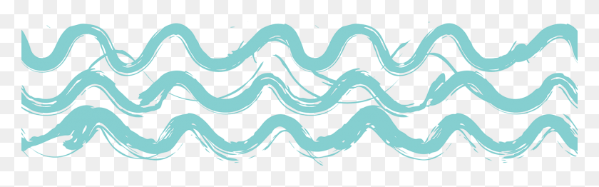 1400x364 Free Vector Watercolor Waves Sea Waves Vector, Animal, Fish, Eel HD PNG Download