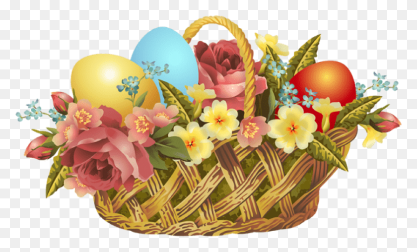 837x481 Free Vintage Easter Basket Transparent Easter Basket Vintage, Food, Egg, Basket HD PNG Download