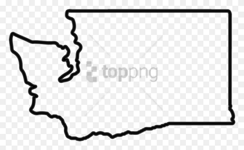 850x496 Free Washington State Image With Transparent Clipart Washington State Outline, Bow, Label, Text HD PNG Download