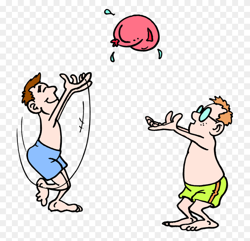 728x750 Free Water Balloon Clipart Water Balloon Toss Clipart, Person, Human, Dance Pose HD PNG Download