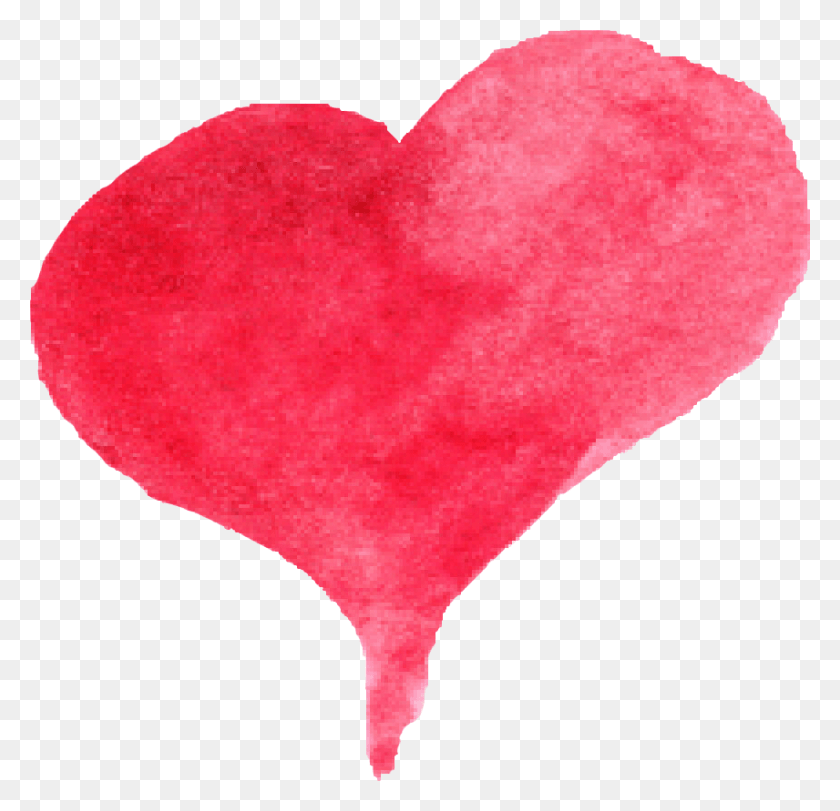 856x825 Free Water Color Heart, Balloon, Ball, Cushion HD PNG Download