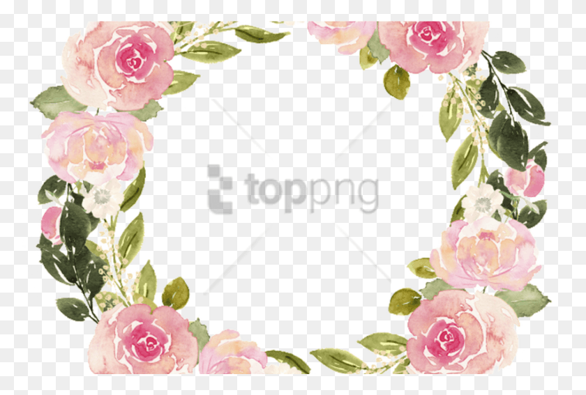 850x553 Free Watercolor Floral Wreath Image With Transparent Watercolor Flower Wreath, Graphics, Floral Design HD PNG Download