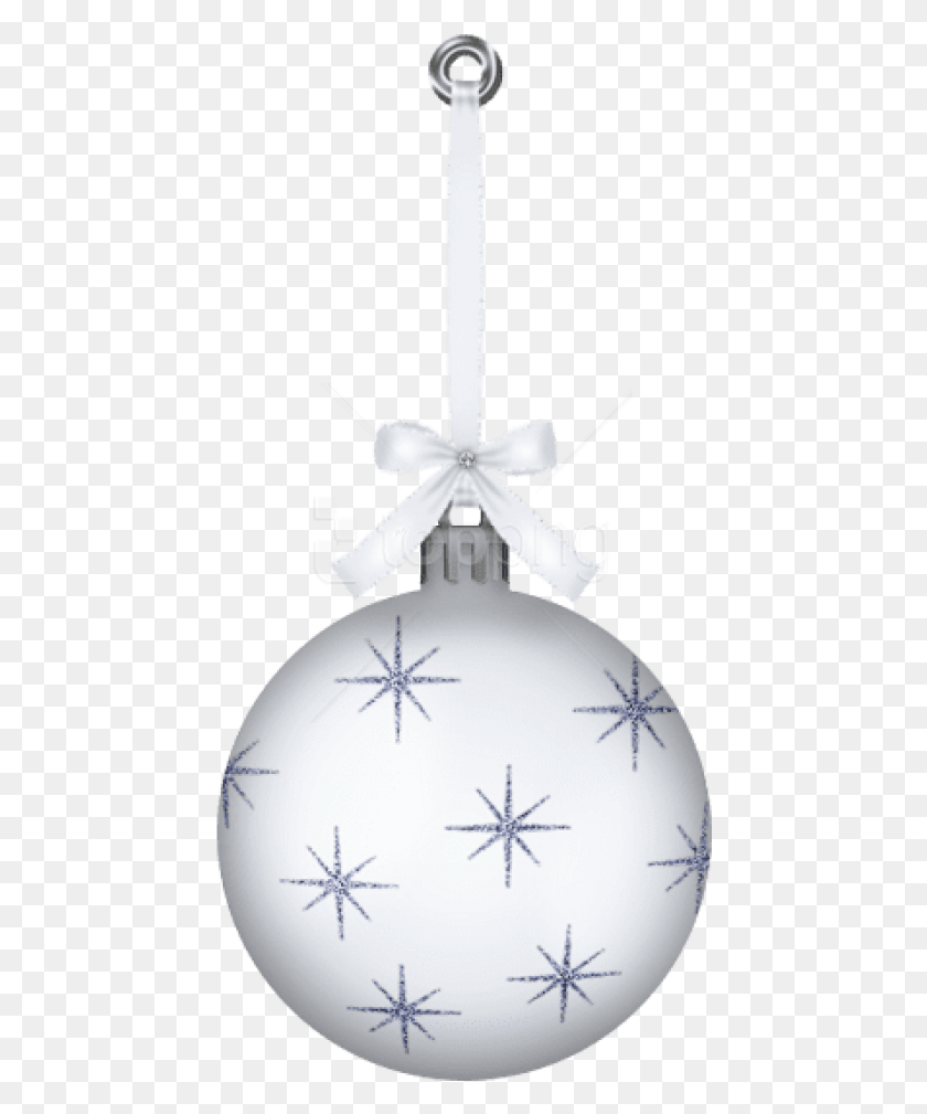 450x949 Free White Hanging Christmas Ball Ornament Transparent White Christmas Ornaments, Cross, Symbol, Star Symbol HD PNG Download