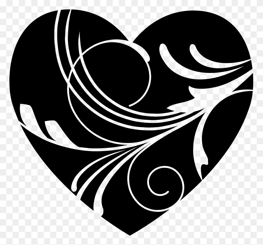 3300x3058 Free White Heart Cliparts Free Clip Art Free Black And White Valentines Day, Graphics, Floral Design HD PNG Download